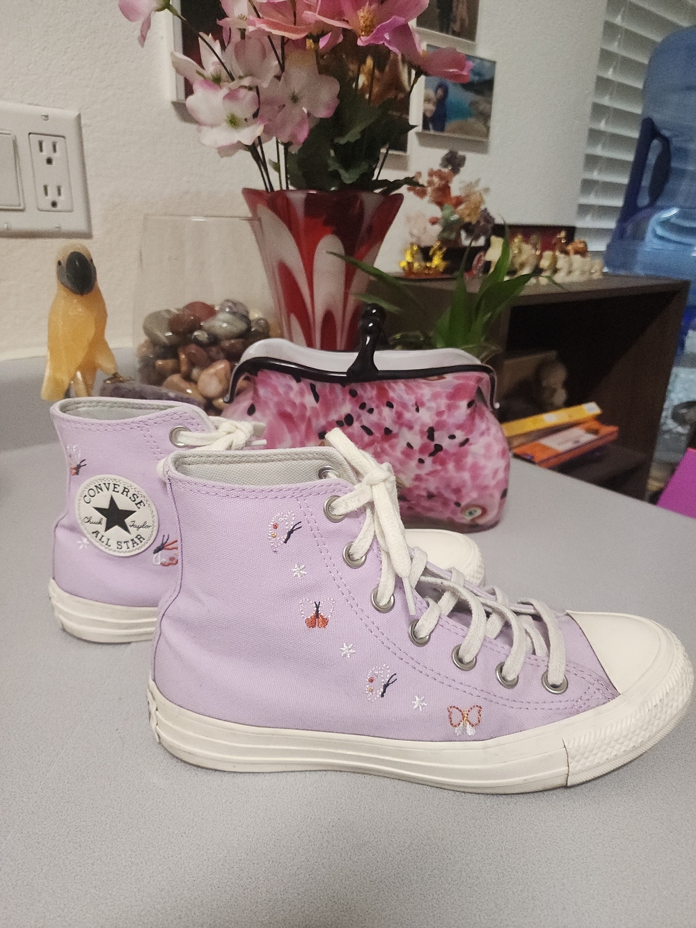 Converse Women's Chuck Taylor All Star Butterflies Sneakers - Lavender Size 7